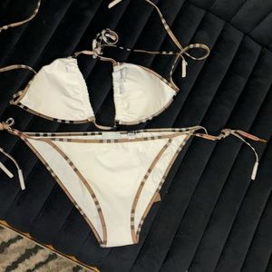 Burberry white two piece swimsuit